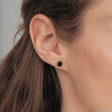 Пусеты Fiore Luna,  Black, SWE2127/1 BL S Пусеты Fiore Luna,  Black, SWE2127/1 BL S